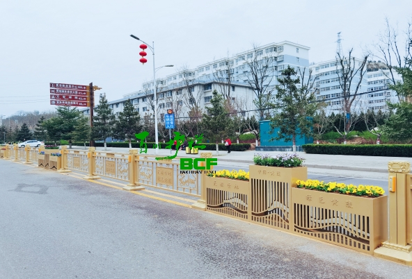 陕西黄陵景观花箱护栏工程
